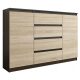  Mobene Modern chest of drawers 140 x 40 x 98 cm Wenge matt