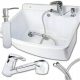 Zelvo Maximus single-bowl sink, shades of grey