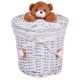  Gockowiak Teddy Bear Toy Basket 26 x 36 cm white