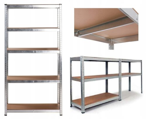  GardenLine shelf, galvanized, 90 x 180 x 40 cm, shades of grey