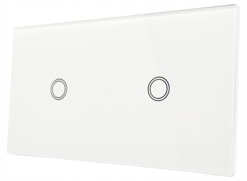 Single-touch switch, flush-mounted BarON white SK-2G101-White