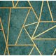 Vinyl wallpaper on nonwoven fabric Grandeco 162307 53 cm x 10.05 m Green and Gold