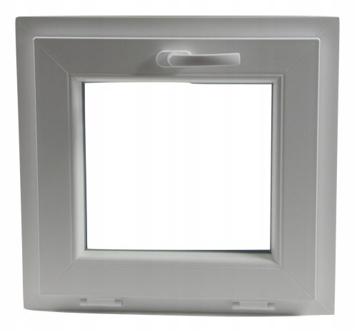 PVC window 565 x 535 tiltable white – MATTE glass