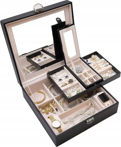  Labello black jewelry storage box